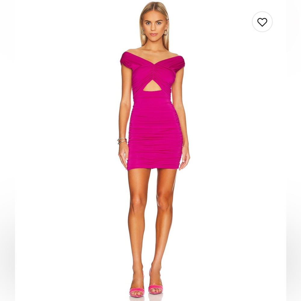LoveShackFancy Berry Fritz Pink Mini Cut Out Dress NWT Size Small